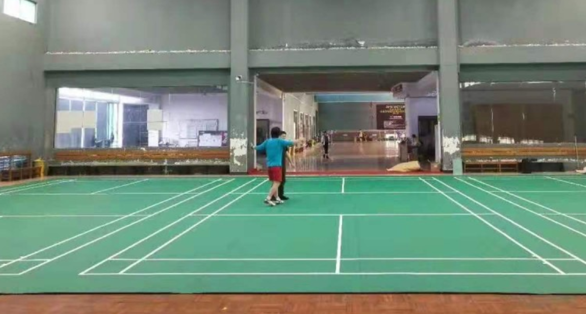 Sand surface floor which is used for indoor badminton court