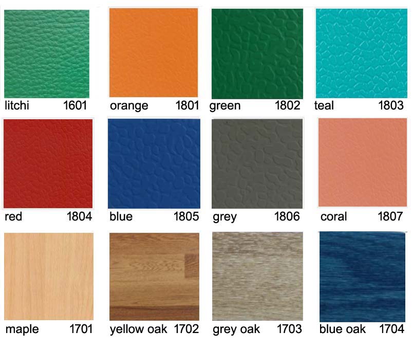 Diverse and colorful indoor PVC sports flooring