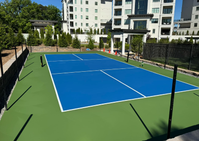 Anti-slip sports flooring for pickleball courts