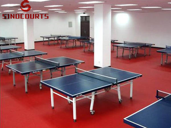 Indoor table tennis sports  pvc flooring Fabric Surface 3~12mm