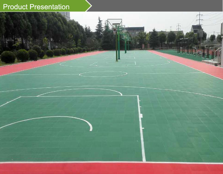 Outdoor Interlocking Sports Flooring Water-proof