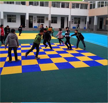 Outdoor PP Flooring Interlocking Basketball Court